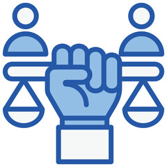 Equality Blue White Icon