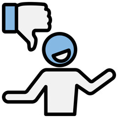 Disparagement Blue Black Icon