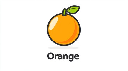 Simple Orange Fruit Graphic Illustration
