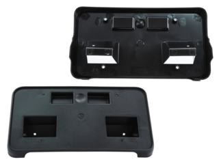 Black License Plate Bracket for Cars and Trucks,front view and back view bundle.Industrial design reference