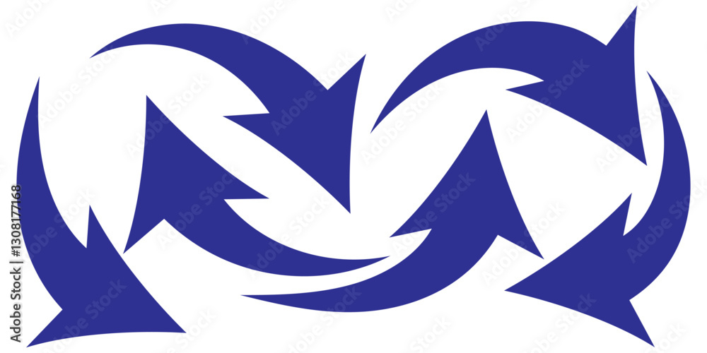 Canvas Prints curve arrows icon