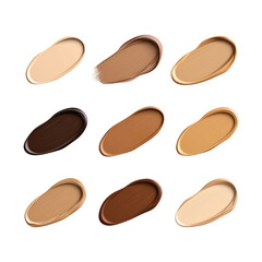 Fototapeta premium Collection of Foundation Swatches in Different Skin Tones 