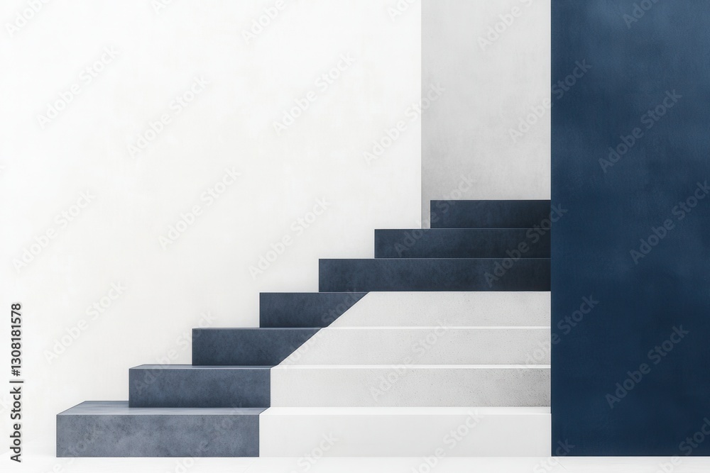 Leinwandbilder modern minimalist staircase design with geometric lines creating a sense of stability and harmony ge