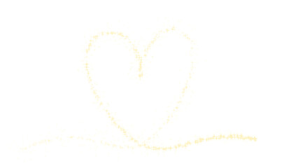 Sparkling heart-shaped light (yellow)