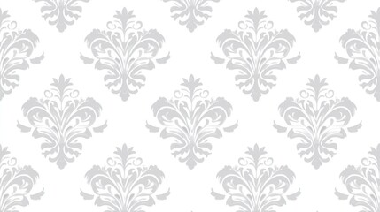 Grey Damask Pattern, Seamless Wallpaper Texture