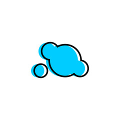 small cloud icon with outline