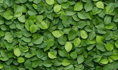 Vibrant Green Leaves Texture for Nature and Environmental Projects