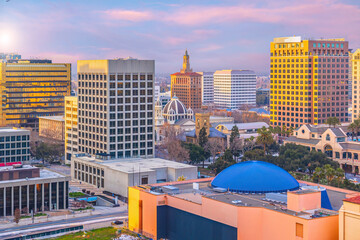 Downtown San Jose city skyline, cityscape of  Silicon Valley in California