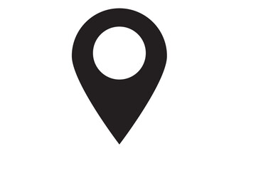 red pin point. map address location pointer symbol