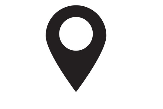 red pin point. map address location pointer symbol