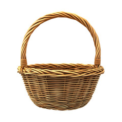 Handcrafted Wicker Basket with Sturdy Handle for Versatile Use.