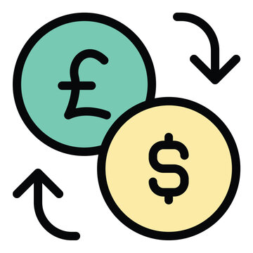 currency exchange pound dollar coins clip art preview