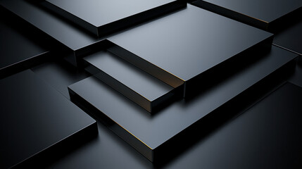 Black and gold abstract background with geometric patterns and negative space featuring diagonal separation reflections