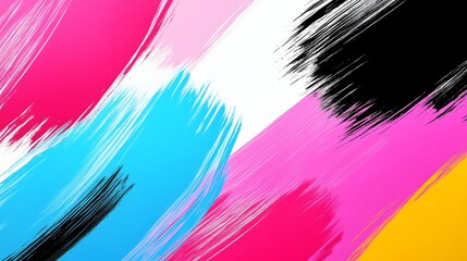 Abstract brushstroke patterns with a playful pastel color scheme