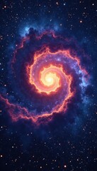 Fototapeta premium Brilliant spiral arms, countless stars shine brightly , night, deep space, photo