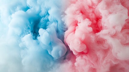 Fototapeta premium Pastel cotton candy clouds with a surreal dreamy feel, whimsical abstract background