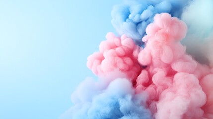 Fototapeta premium Pastel cotton candy clouds with a surreal dreamy feel, whimsical abstract background