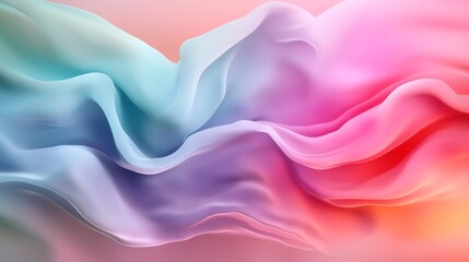 Obraz premium Soft pastel neon streaks floating in a weightless abstract space