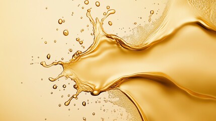 Splashing liquid gold forming intricate shapes, opulent abstract background