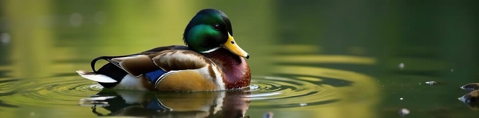 Obraz premium A gadwall duck preening its feathers in a clear pond, grey, dabbling duck, nature
