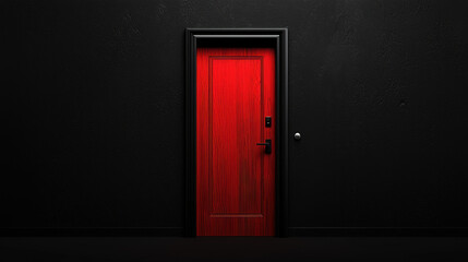 A red in black background, modern, minimalist, 4k, HD 