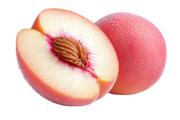 juicy peach halves - fresh summer fruit