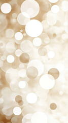 Obraz premium Soft blurred bokeh background in beige tones with circular shapes