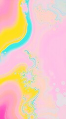 Pastel Dream: Abstract Swirls of Pink, Yellow, and Turquoise