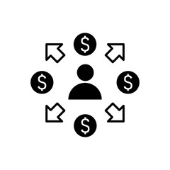 Affiliate marketing icon flat design