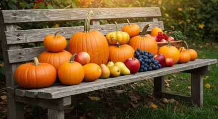 Autumn Harvest Abundantly Displays Warm Golden Light. AI Generated