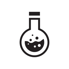 Chemistry icon flat design
