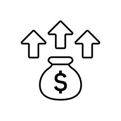 Inflation icon flat design