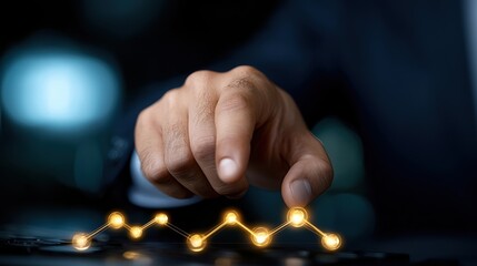 Futuristic 3D render of a molecular structure with glowing electrical charge and energy flow representing innovation technology and concept of progress and development