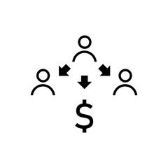 Mutual fund icon isolated on white background