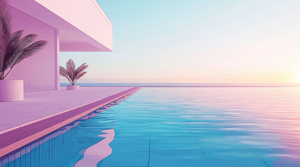 A water on pool, minimalist and modern background