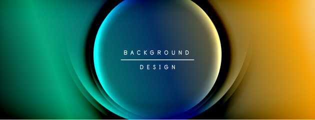 Naklejka premium Bright rainbow style color gradient with curve round shape line background. Vector Illustration For Wallpaper, Banner, Illustration, landing page