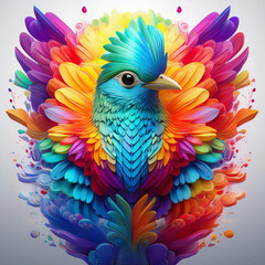 Obraz premium abstract colorful bird