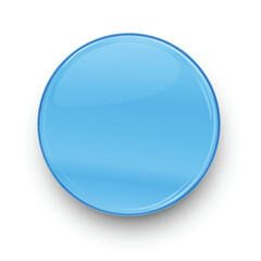 Glossy Blue Button Icon Design