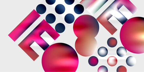 Circles and triangles modern art. Vector Illustration For Wallpaper, Banner, Background, Card, Book Illustration, landing page