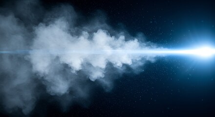 Dynamic Vapor Trail Bright Light Swirling Smoke. AI Generated