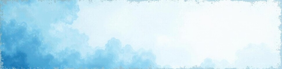 Distressed white paper, soft blue border Abstract cloudy texture , backdrop, parchment, wallpaper