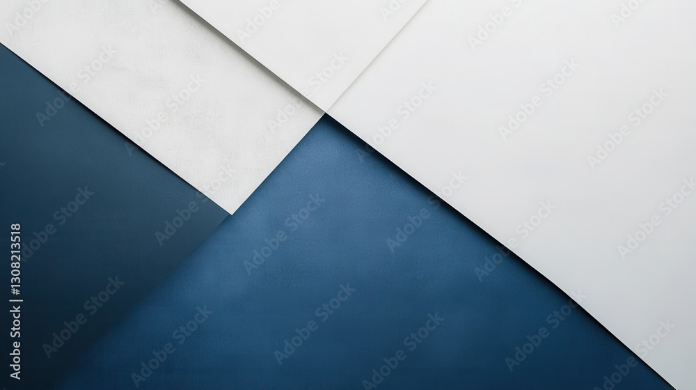 Poster Modern minimalist background featuring geometric lines in soft gray and navy blue for stability in design projects Generative AI