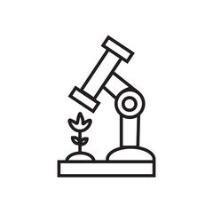 botany research line icon