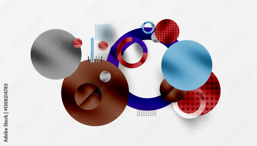 Aufkleber Abstract background - layered geometric shapes with smooth gradients and transparency