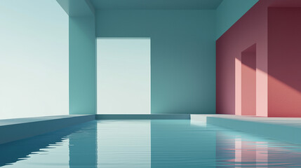 A water on pool, minimalist and modern background 