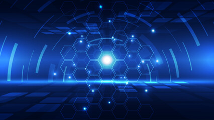 Vector Abstract futuristic high speed, Illustration high digital technology blue color