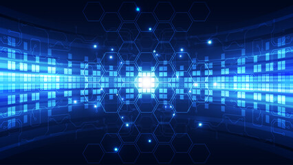 Abstract technology background. Futuristic interface. Vector illustration for your design