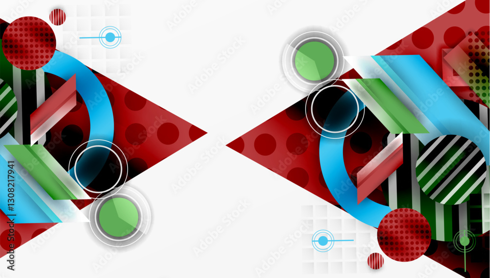 Poster Dynamic complex geometric abstract background