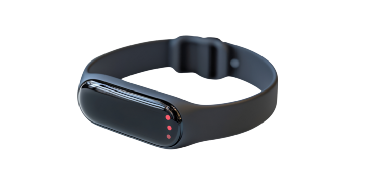Fitness tracker isolated on transparent background, PNG file, wearable tech