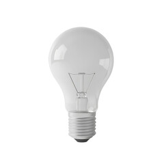 Fototapeta premium Lightbulb on a isolated transparent background, PNG file, minimalist and clean